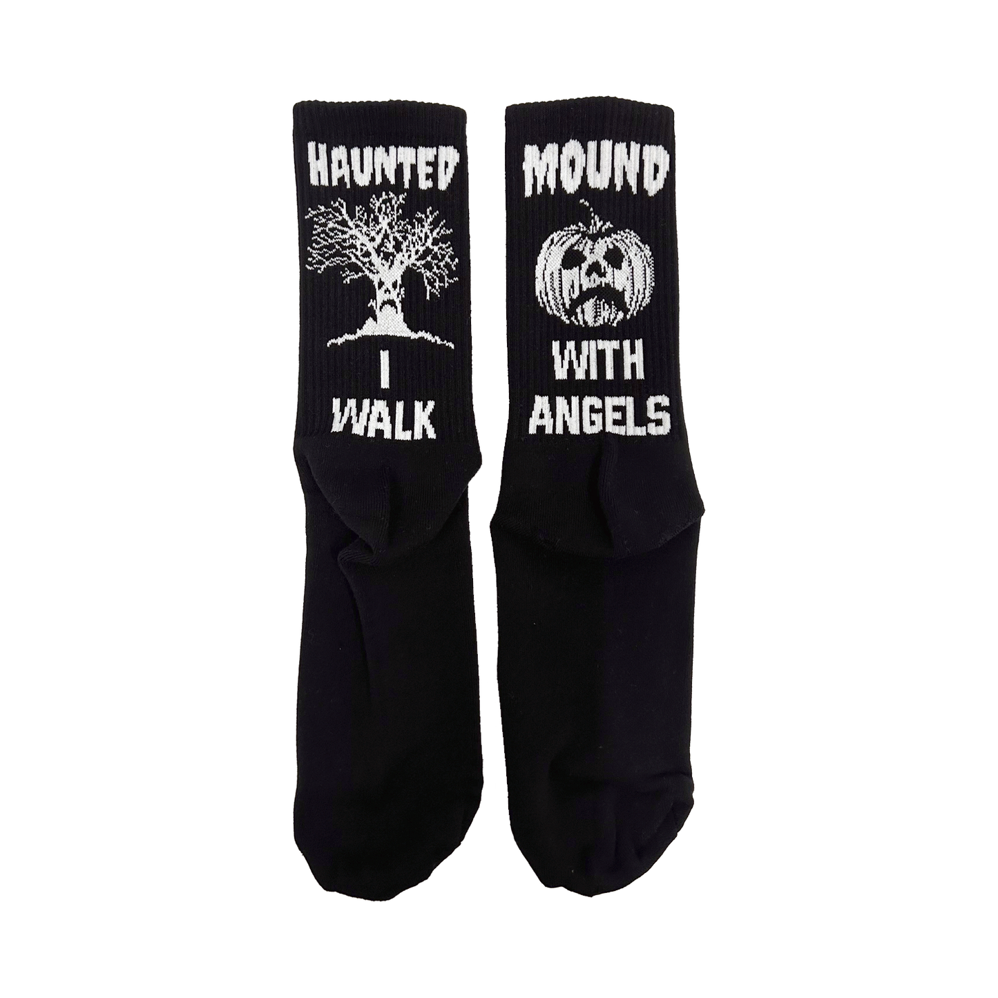 HAUNTED MOUND I WALK WITH ANGELS SOCKS