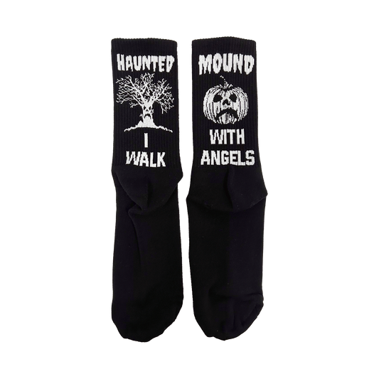 HAUNTED MOUND I WALK WITH ANGELS SOCKS