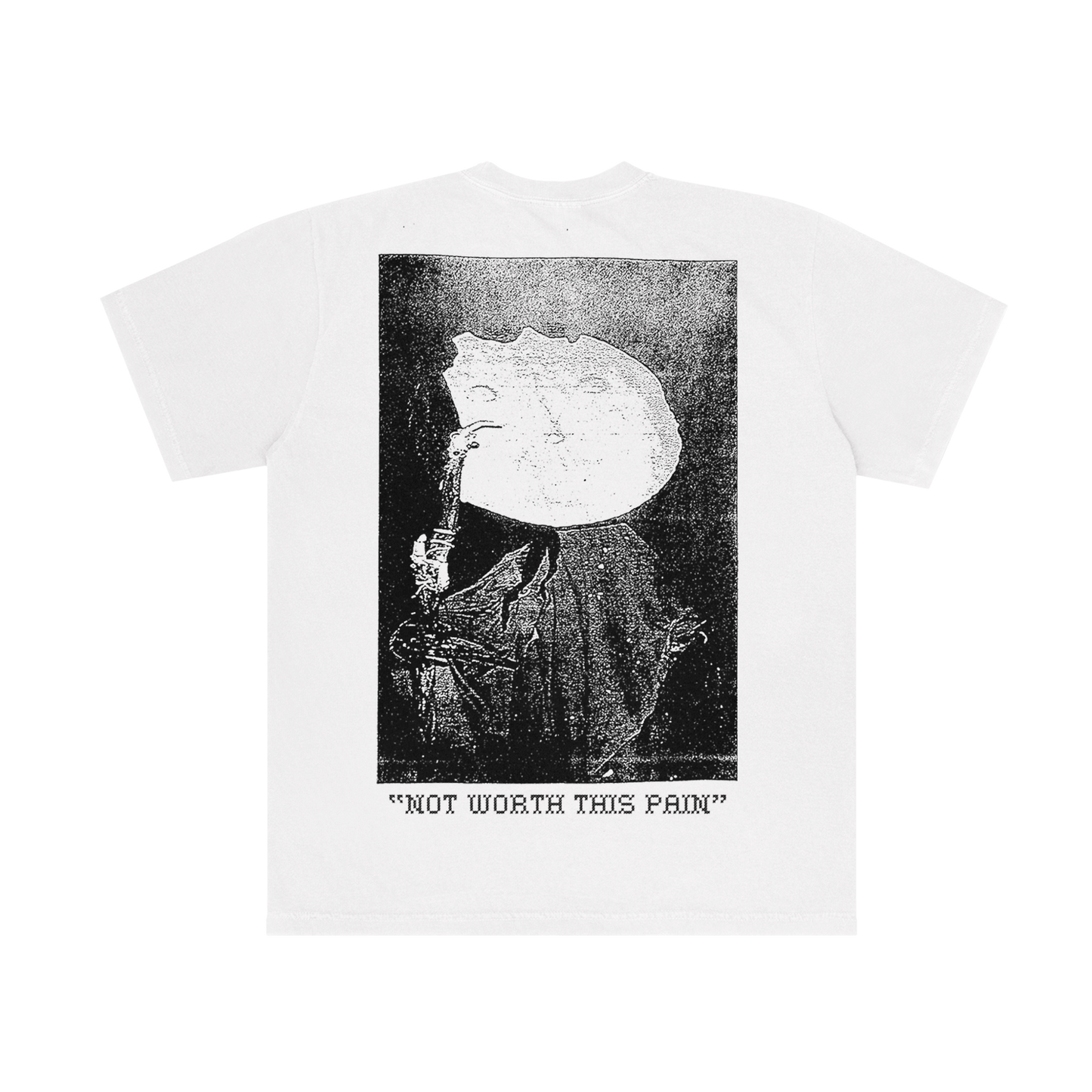 PUMPKIN WHITE TEE REAL HAUNTED MOUND